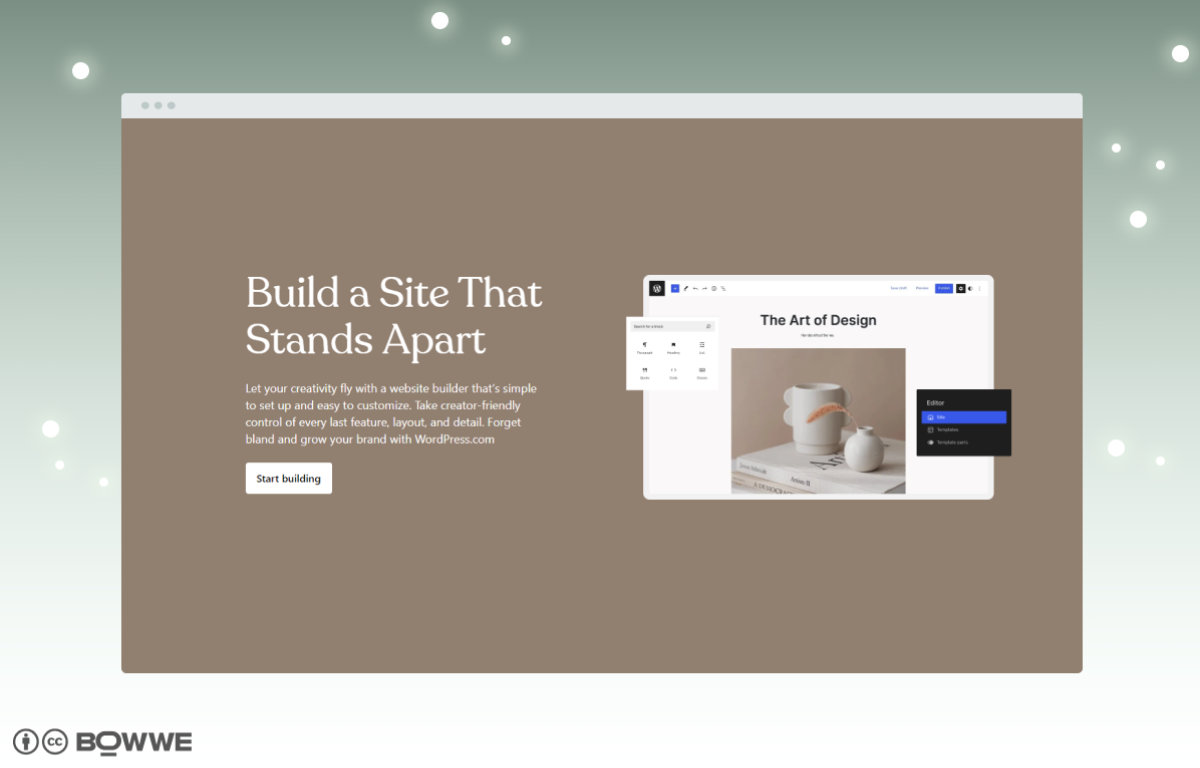 Screenshot der Website von Wordpress