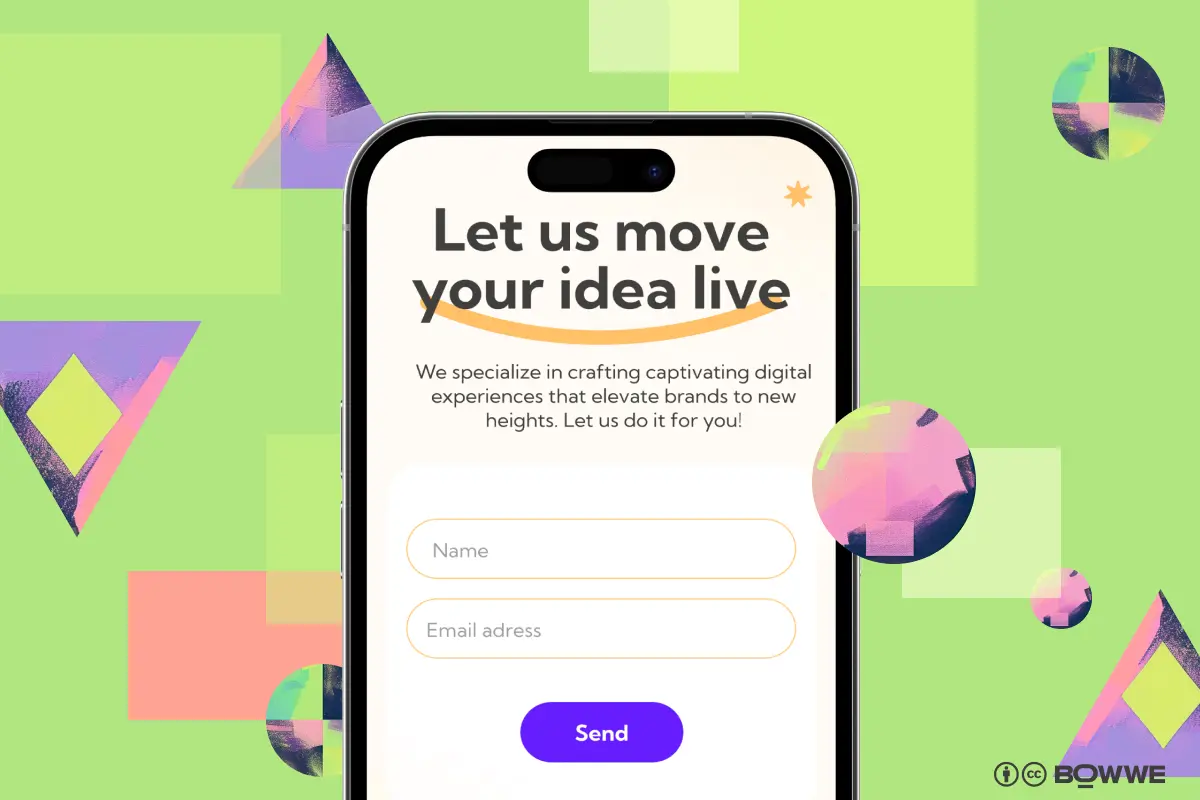 Primo piano del semplice modulo di contatto nel sito Web mobile