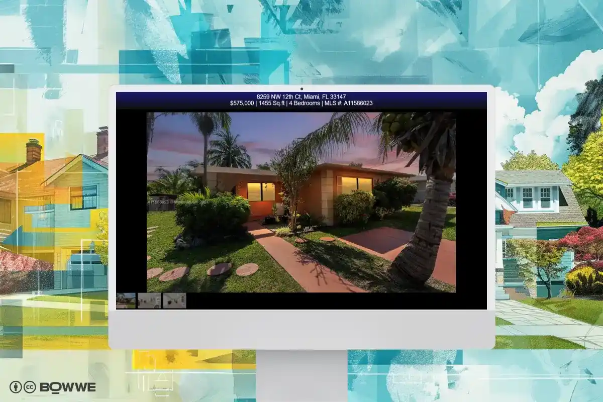 Screenshot with virtual tour for home
