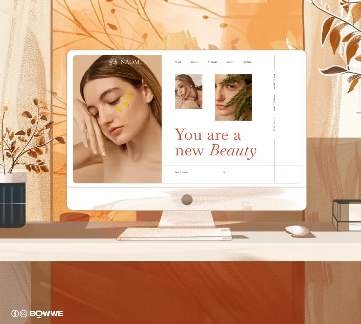 editing of SPA website template in BOWWE Website Builder