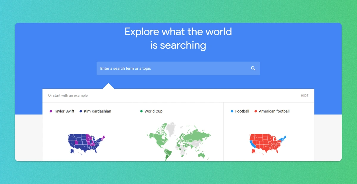لقطة شاشة - Google Trends