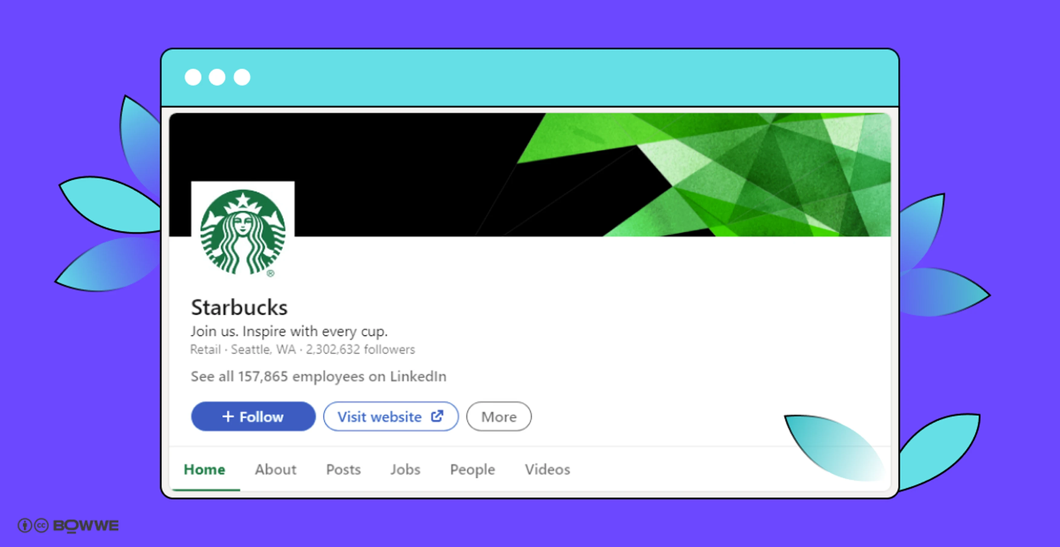 Starbucks profile on LinkedIn