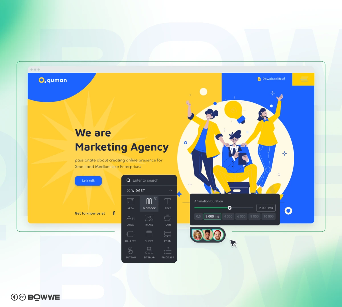 Конструктор сайтов агентства BOWWE