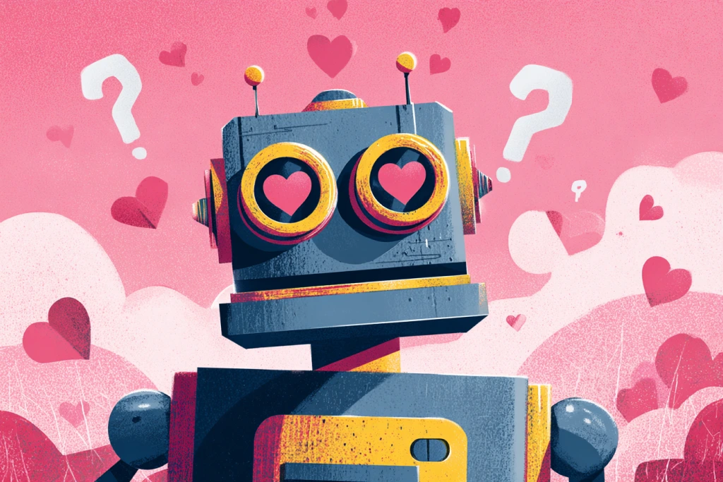 Robot de IA enamorado