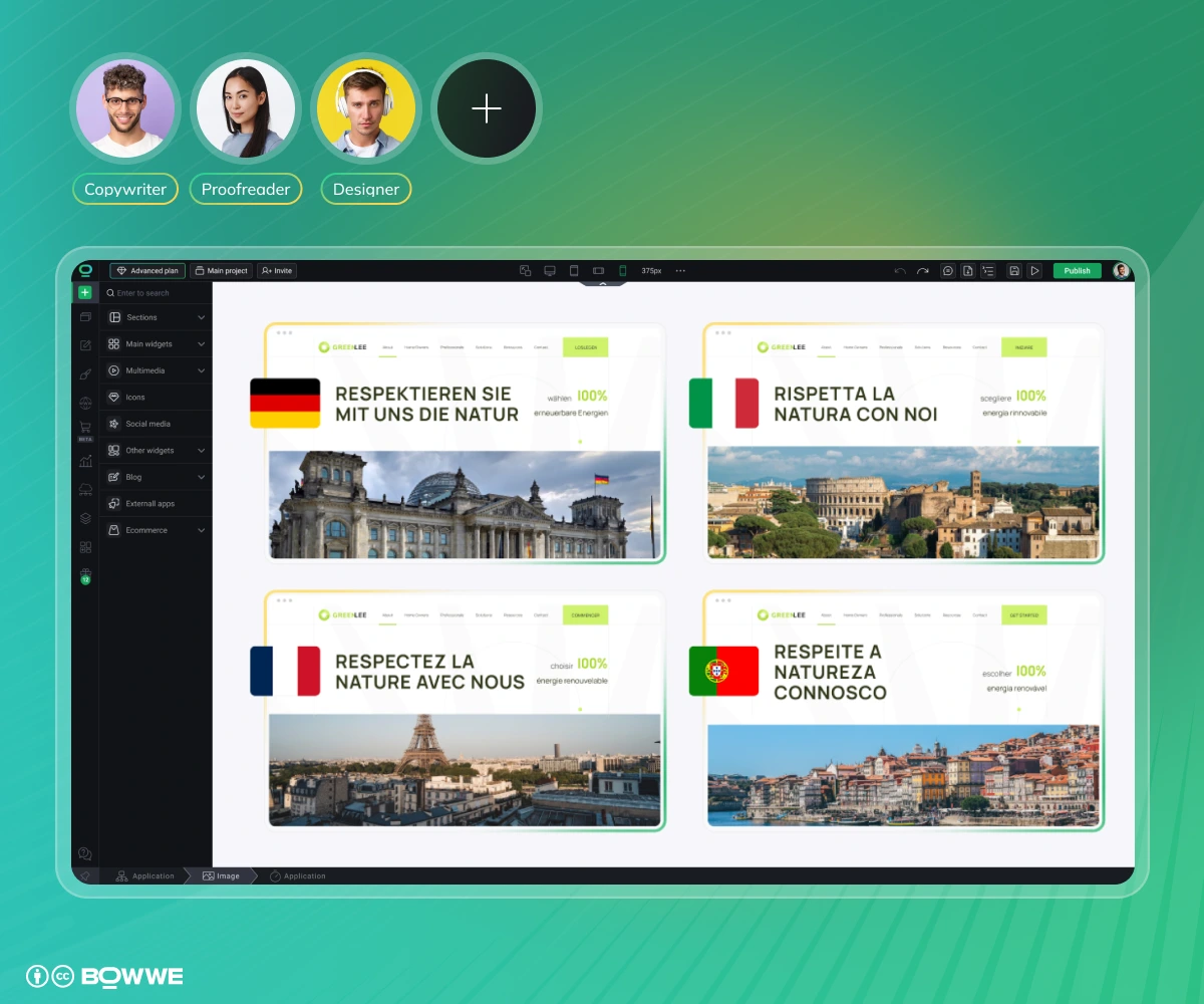 BOWWE AI Multi Language Website Builder with localized websites