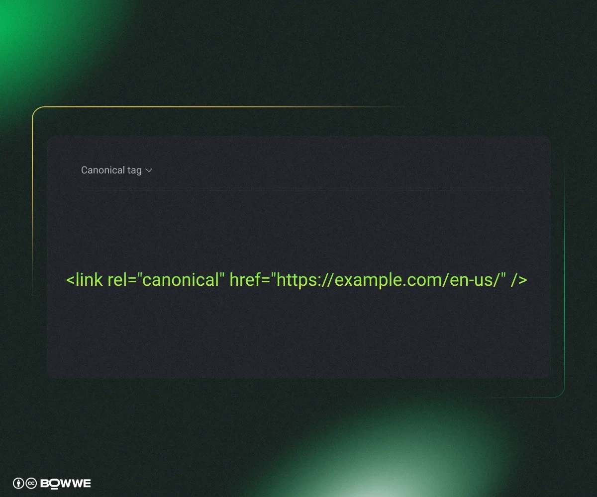 Example of canonical tag for multilingual website