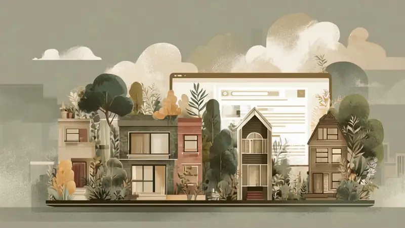 The houses among which the website is located