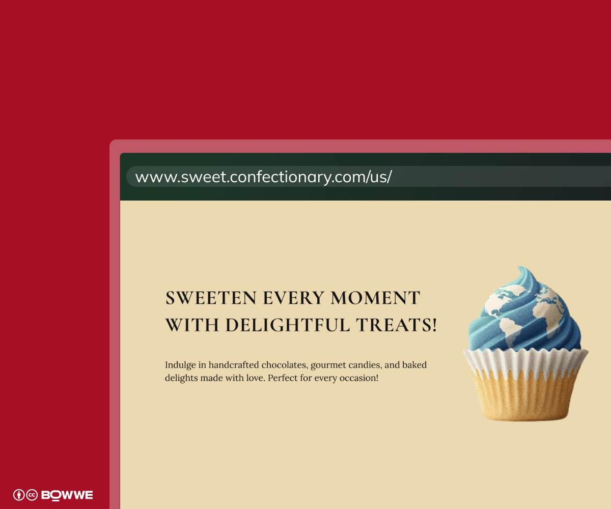 Un sito web multilingue con un URL per la versione in un'altra lingua