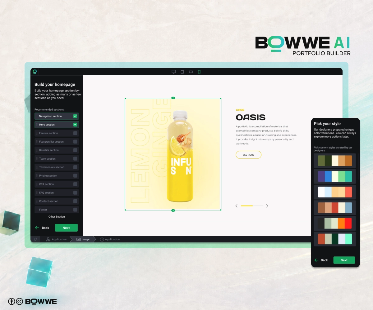 Modification de la structure du portefeuille IA réalisée dans BOWWE AI Portfolio Builder