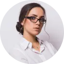 girl with glasses