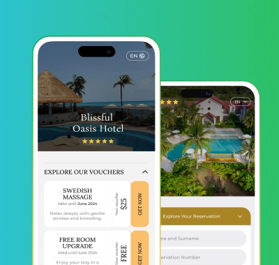 Plantillas de aplicaciones de hotel en BOWWE