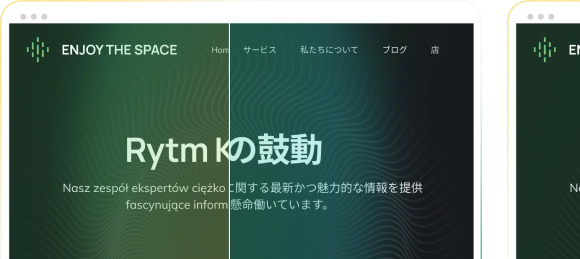 Control deslizante de traducción que muestra los idiomas polaco y japonés