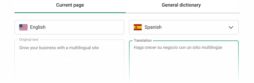 Diccionarios inteligentes que traducen entre inglés y español