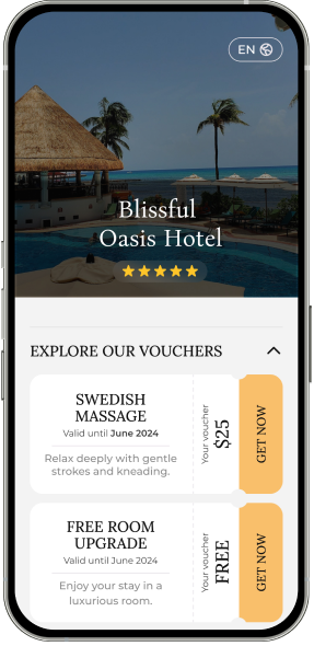 evening beach post stay in the hotel app