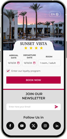 sunset vista hotel micro app template