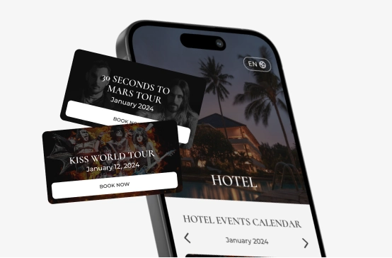hotel events for a mobile app