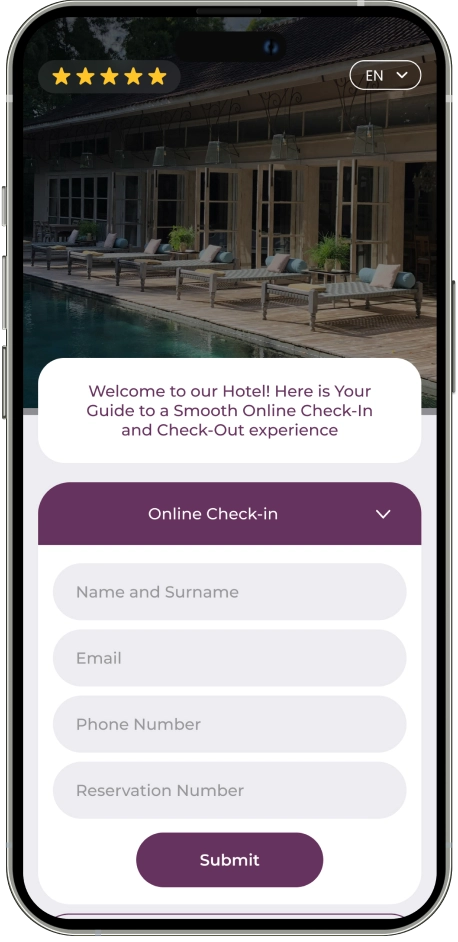 a hotel app with a pool chairs and towels