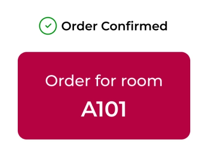 room order notification in a mobile app