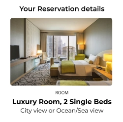luxury room, two single beds