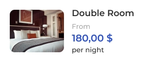 double room bedroom for a night