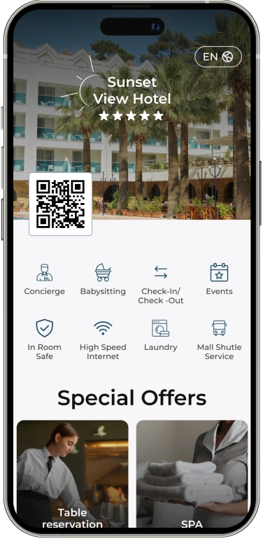 sunset view hotel template with special offers
