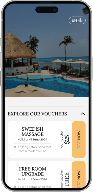 explore hotel vouchers in our microPage app