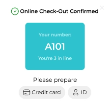 online check-out confirmed