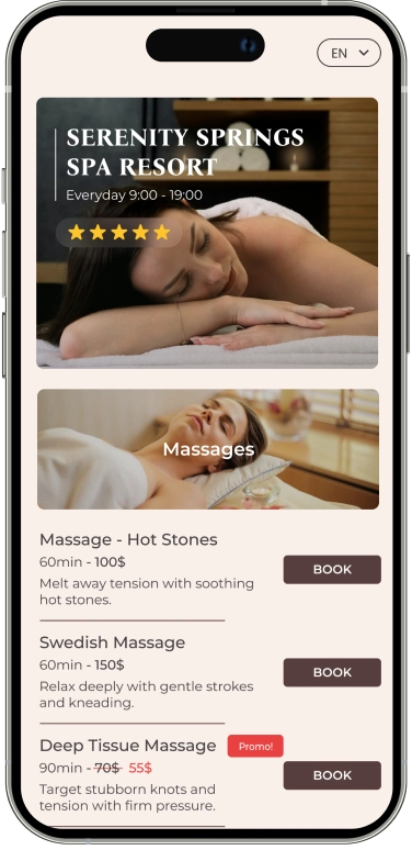 serenity springs spa resort template