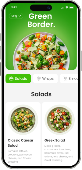 salad-based restaurant template