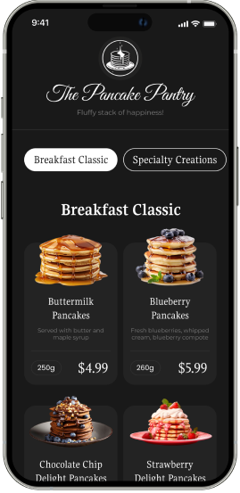pancake breakfast restaurant template