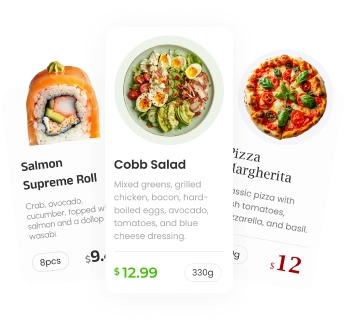 examples of restaurant products available in multiple apps