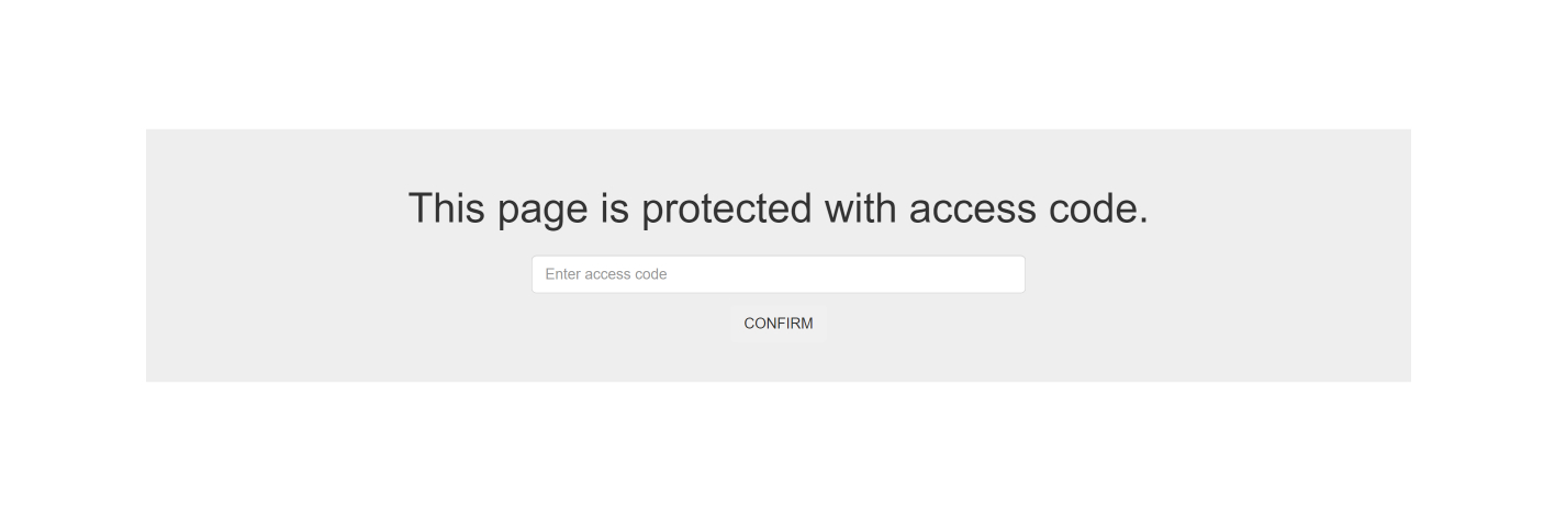 Password request for the website