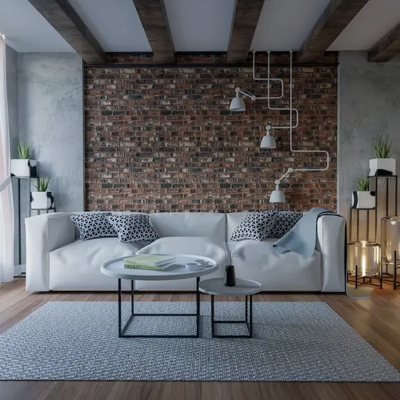 modernes Zimmer im dunklen Stil