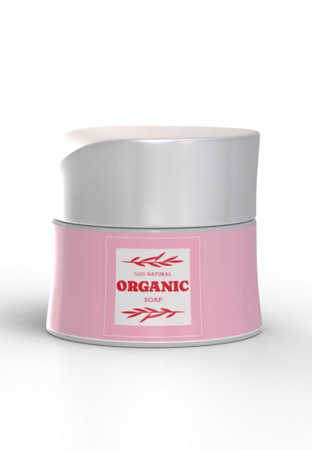 un barattolo rosa di panna