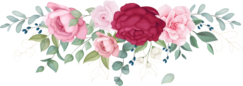 drei rosa Blüten