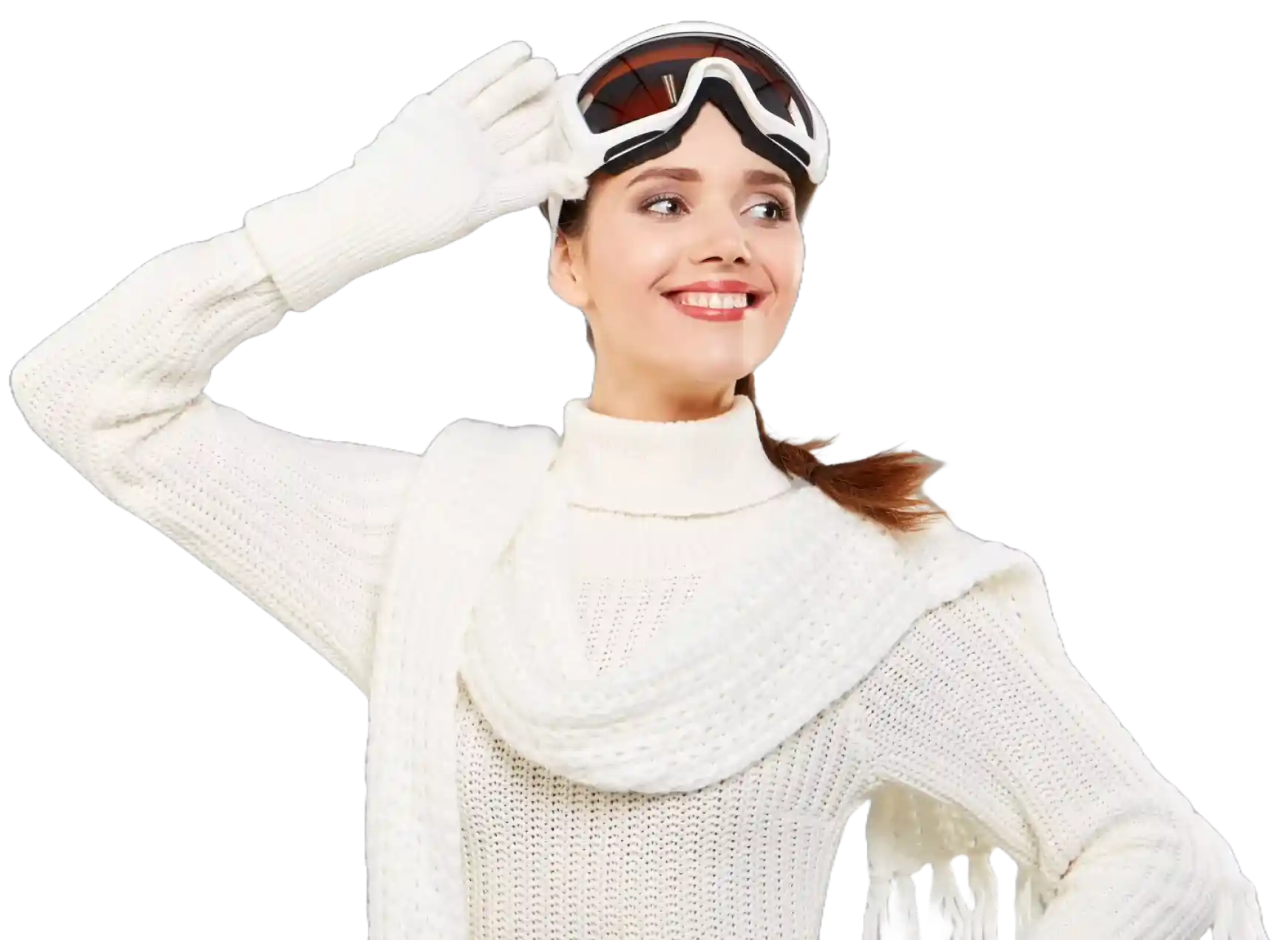 La fille en costume blanc