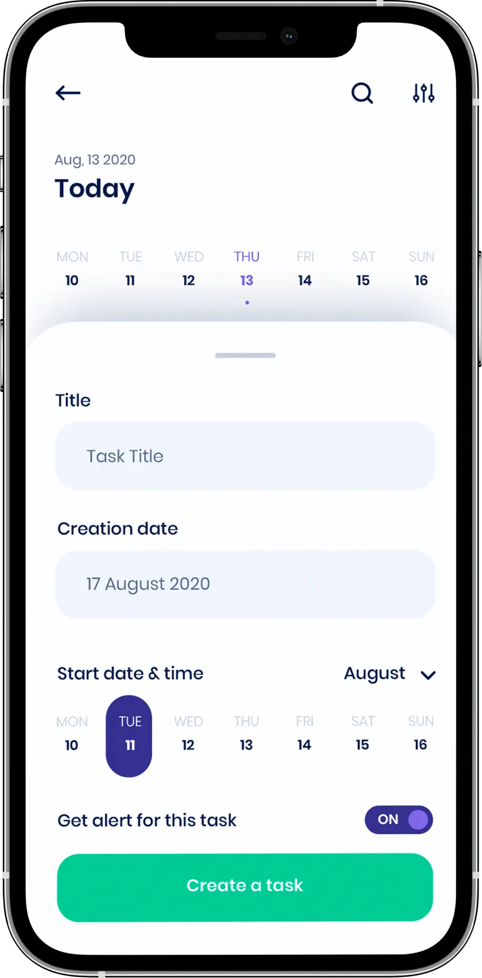 Ein Smartphone mit geöffnetem Kalender
