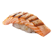 Grilled salmon nigiri