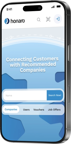 A smartphone with an example web page on its screen