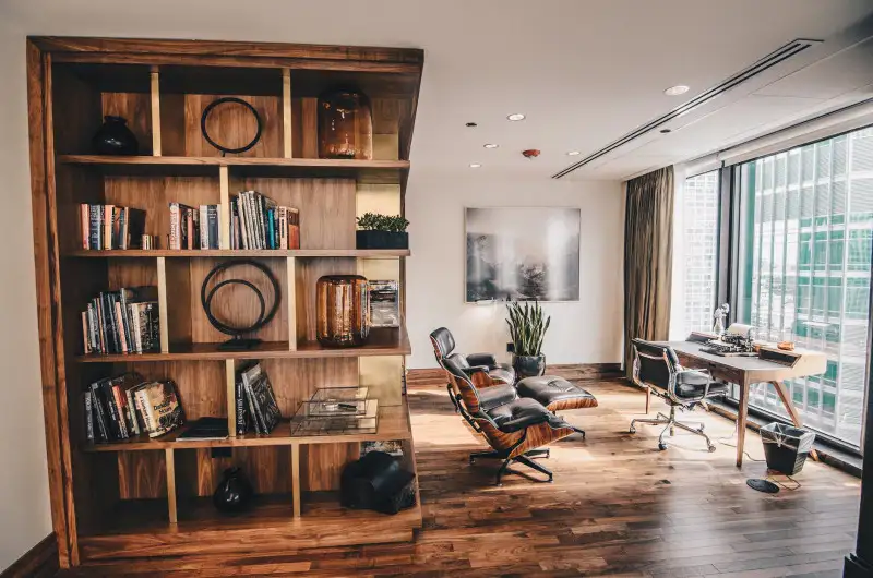 living room with panoramic window