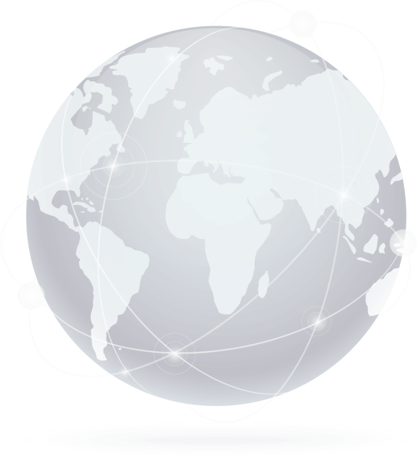 Gray picture of globe