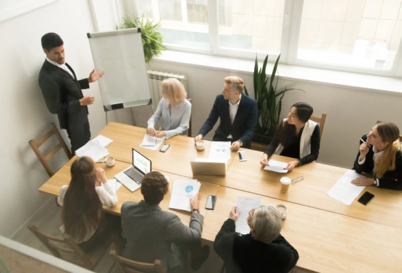 project meeting with shareholders