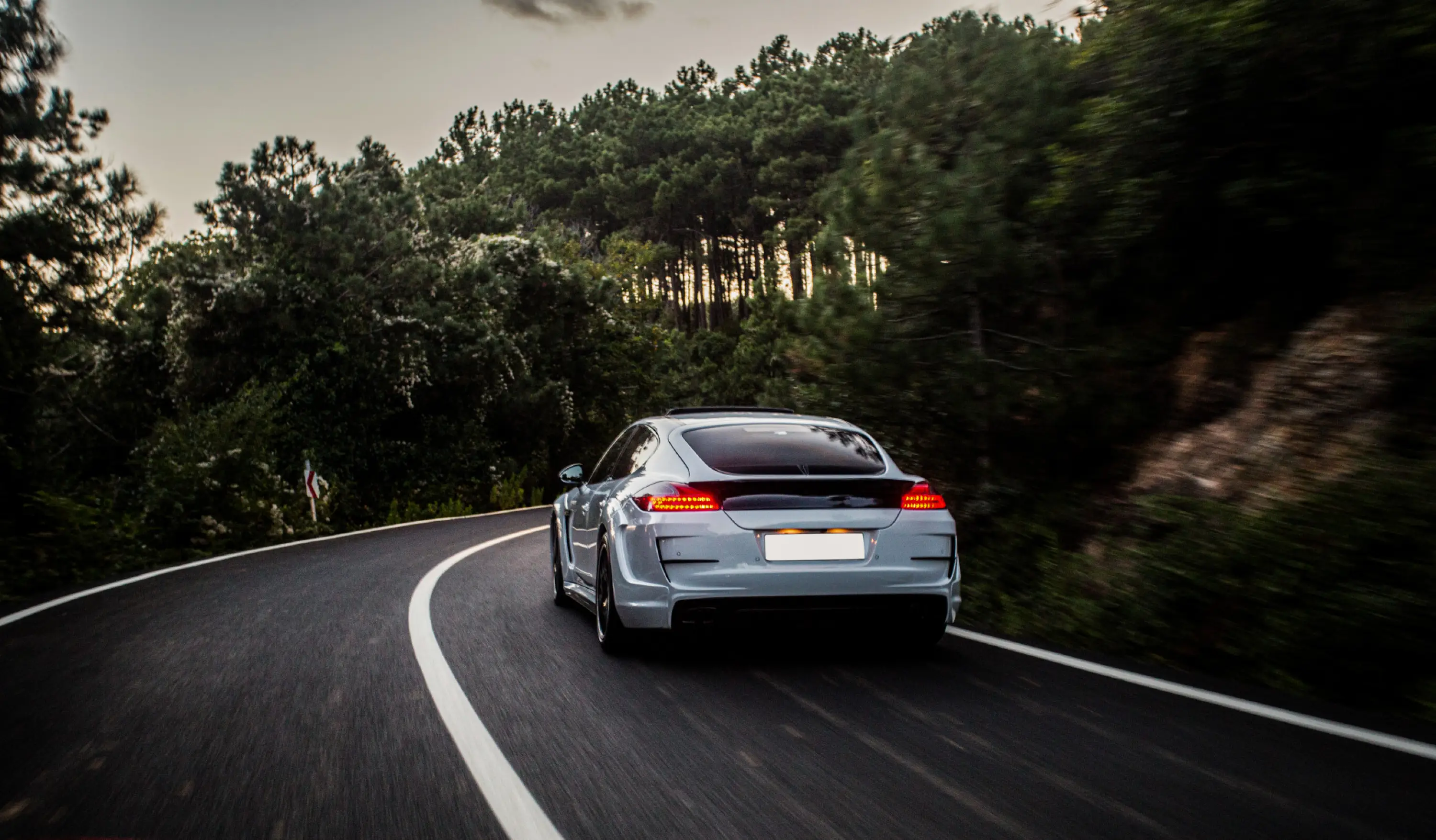 Fast car on the track