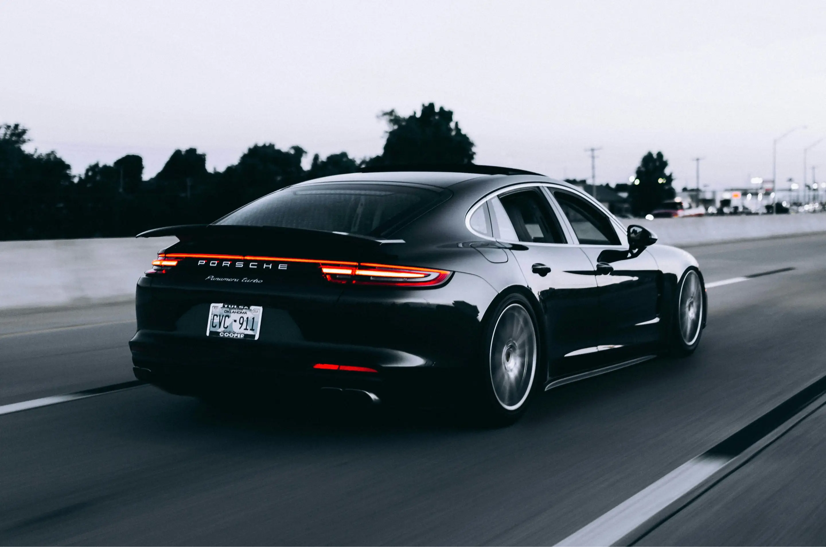 Fast car on the track
