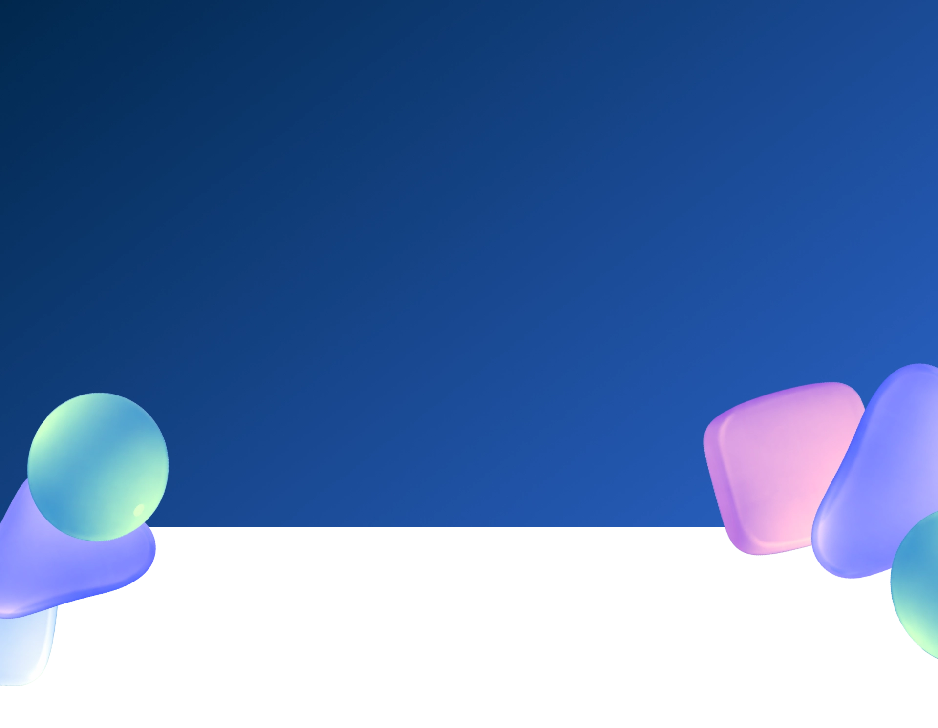 Niebieski gradient z dekoracyjnymi bąbelkami w różnych kolorach