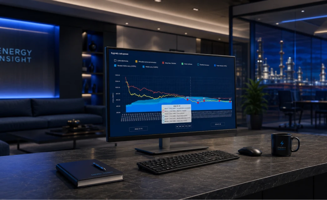 A desk with a laptop on the table